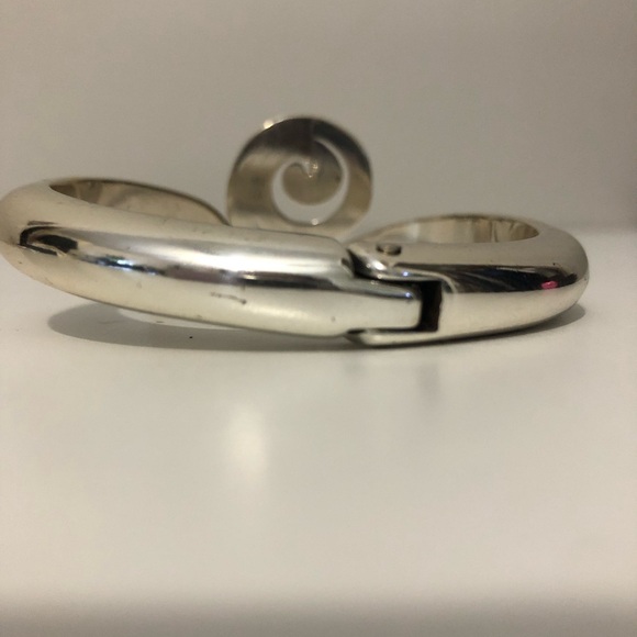 Brighton Crystal Swirl Hinged Bangle Bracelet - Picture 6 of 6